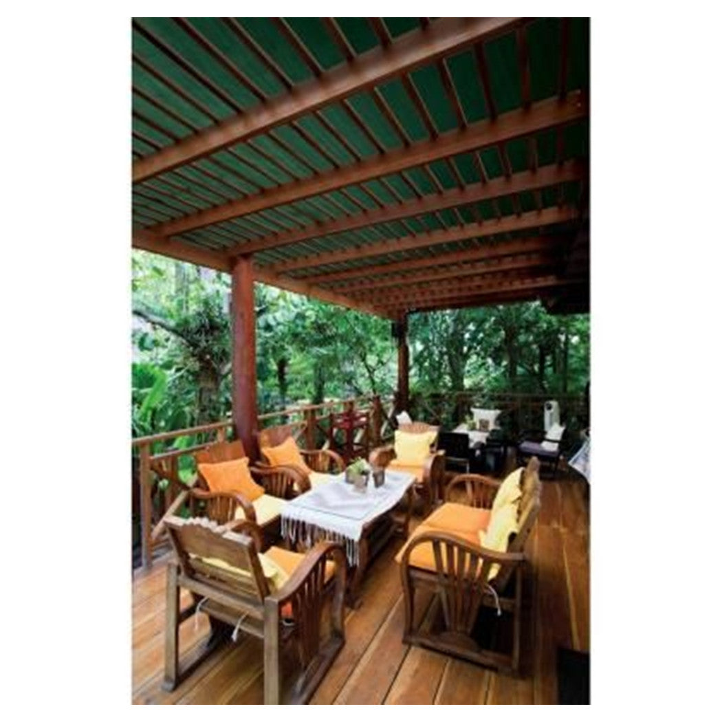 Trade Shop - Set 2pz Rete Telo Ombreggiante Di Copertura Verde 1.5x5mt Parasole Giardino Esterni 230744 -        