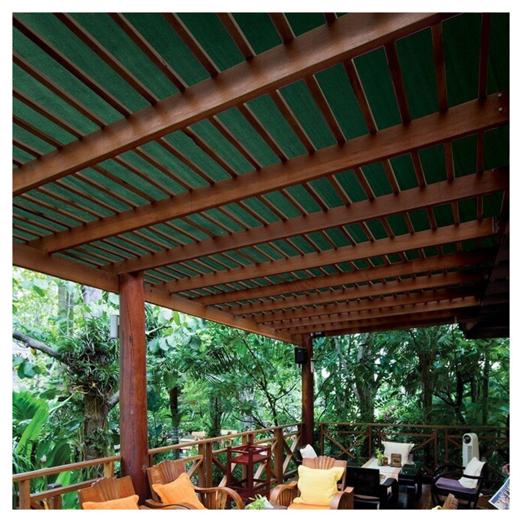 Trade Shop - Set 2pz Rete Telo Ombreggiante Di Copertura Verde 1.5x5mt Parasole Giardino Esterni 230744 -        