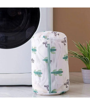 Set 2pz Sacchetto Lavaggio Rete Con Cerniera Biancheria 22x33cm A Fantasia 58131         