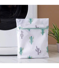 Set 2pz Sacchetto Lavaggio Rete Con Cerniera Biancheria 30x40cm A Fantasia 58127         