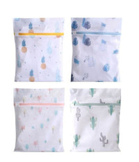Set 2pz Sacchetto Lavaggio Rete Con Cerniera Biancheria 30x40cm A Fantasia 58127         