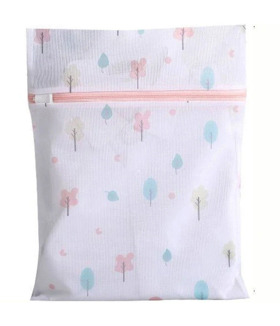 Set 2pz Sacchetto Lavaggio Rete Con Cerniera Biancheria 30x40cm A Fantasia 58127         