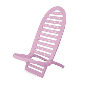 Trade Shop - Set 2pz Spiaggina Pieghevole Rosa Cipria In Plastica 40x40x86cm Mare Piscina 023509         