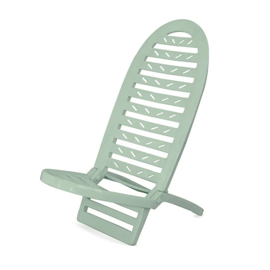 Trade Shop - Set 2pz Spiaggina Pieghevole Verde Acquamarina In Plastica 40x40x86cm Mare Piscina 023510         