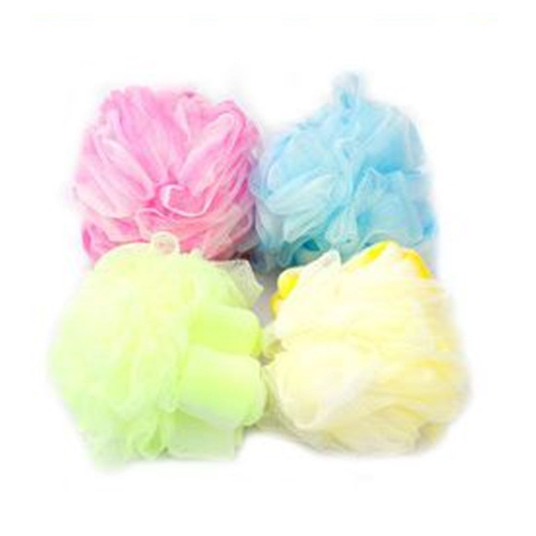 Trade Shop - Set 2pz Spugna A Rete Esfoliante Retina Doccia Bagno Flower Colorate Marmorizzate 79305         