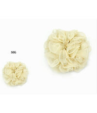 Set 2pz Spugna Rete Spugnetta Doccia Bagno Esfoliazione Pelle Corpo Gialla 79579         