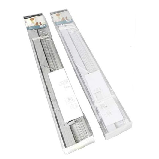 Trade Shop - Set 2pz Tenda Veneziana 60x140cm In Pvc Con Asta Casa Parasole In 2 Colori 011682 -        