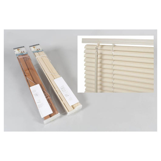 Trade Shop - Set 2pz Tenda Veneziana 60x140cm In Pvc Con Asta Casa Parasole In 2 Colori 011683 -        