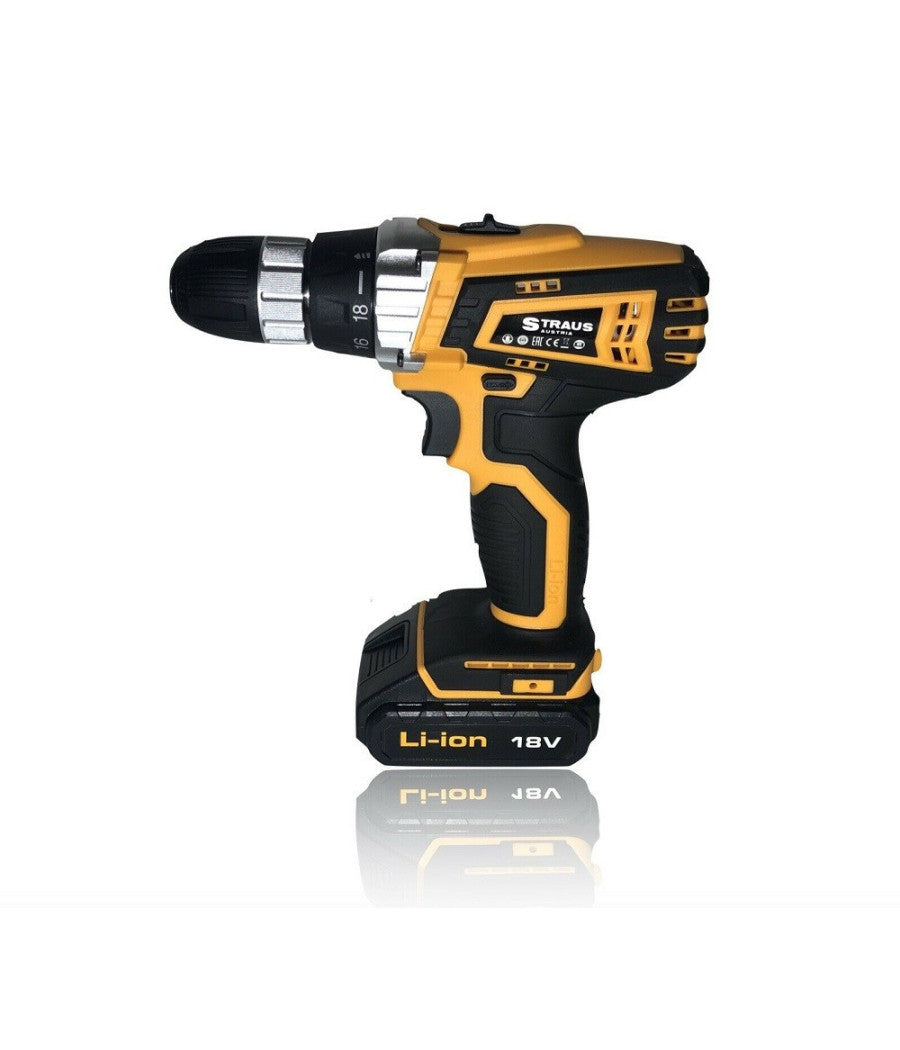 Set 2pz Trapano Elettrico 710w + Avvitatore Doppia Batteria 18v Accessori Iw017         