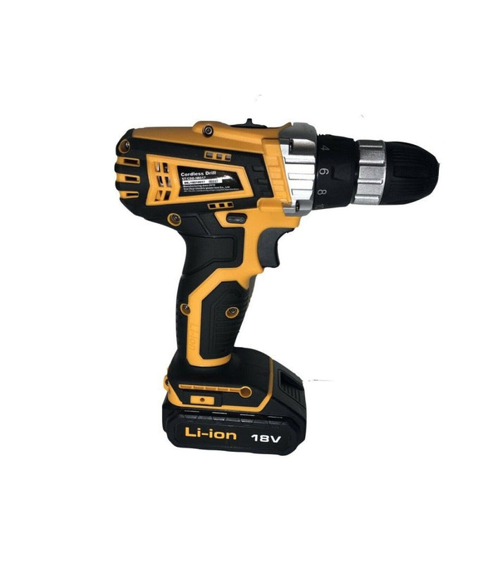 Set 2pz Trapano Elettrico 710w + Avvitatore Doppia Batteria 18v Accessori Iw017         