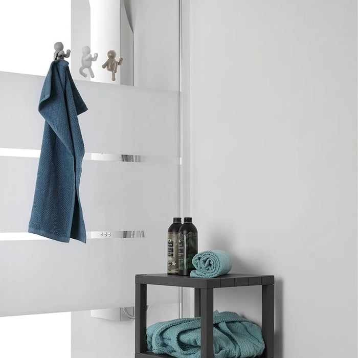 Set 3 appendini da muro bianco grigio e tortora fissaggio con viti o adesivo  Bruce