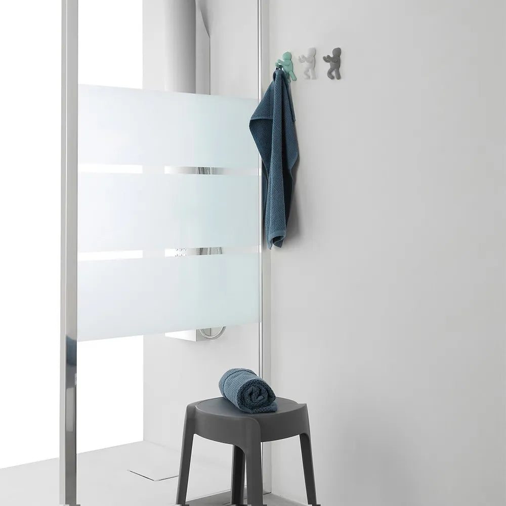 Set 3 appendini da muro bianco grigio e verde fissaggio con viti o adesivo  Bruce