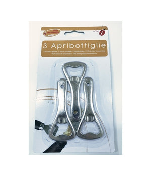 Set 3 Apribottiglie A Leva In Acciaio Apri Bottiglie Tappi Barattoli Levatappi         