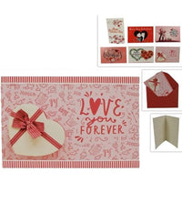 Set 3 Biglietti Bigliettini Auguri San Valentino Amore Love 6 Fantasie Assortite         