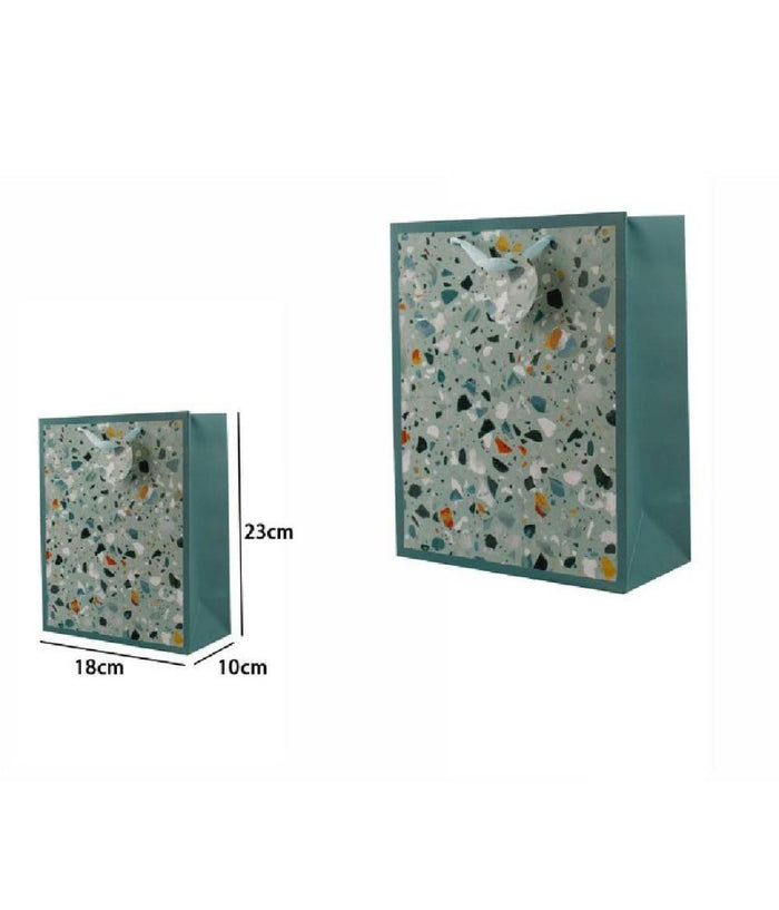 Set 3 Buste Busta Regalo 18x23x10 Cm Borsa Astratto Veneziano 65906 Vari Colori         