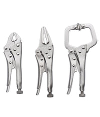 Set 3 Chiave Pinza Pinze Scatto 4" 5" Autobloccante A Pressione Regolabile         