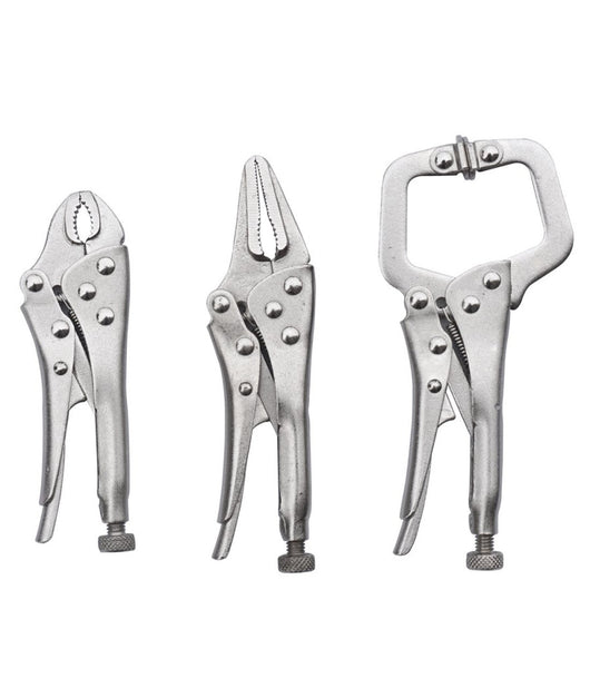 Set 3 Chiave Pinza Pinze Scatto 4" 5" Autobloccante A Pressione Regolabile         