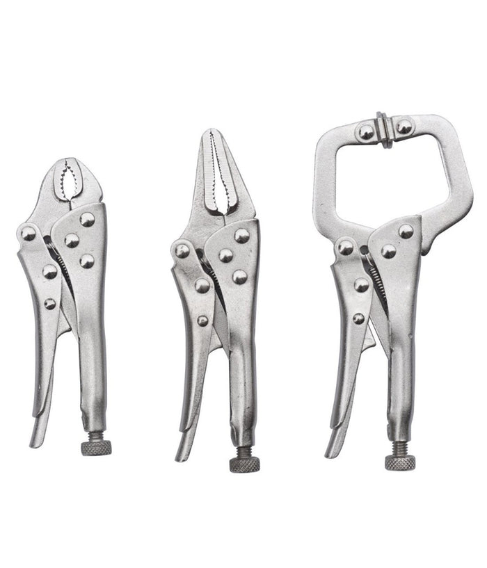 Set 3 Chiave Pinza Pinze Scatto 4" 5" Autobloccante A Pressione Regolabile         