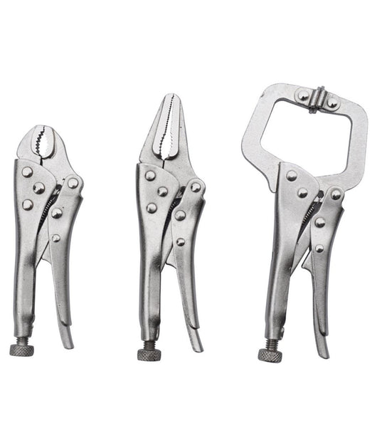 Set 3 Chiave Pinza Pinze Scatto 4" 5" Autobloccante A Pressione Regolabile         