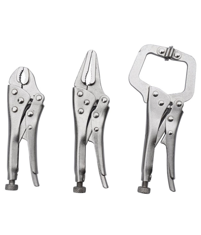 Set 3 Chiave Pinza Pinze Scatto 4" 5" Autobloccante A Pressione Regolabile         