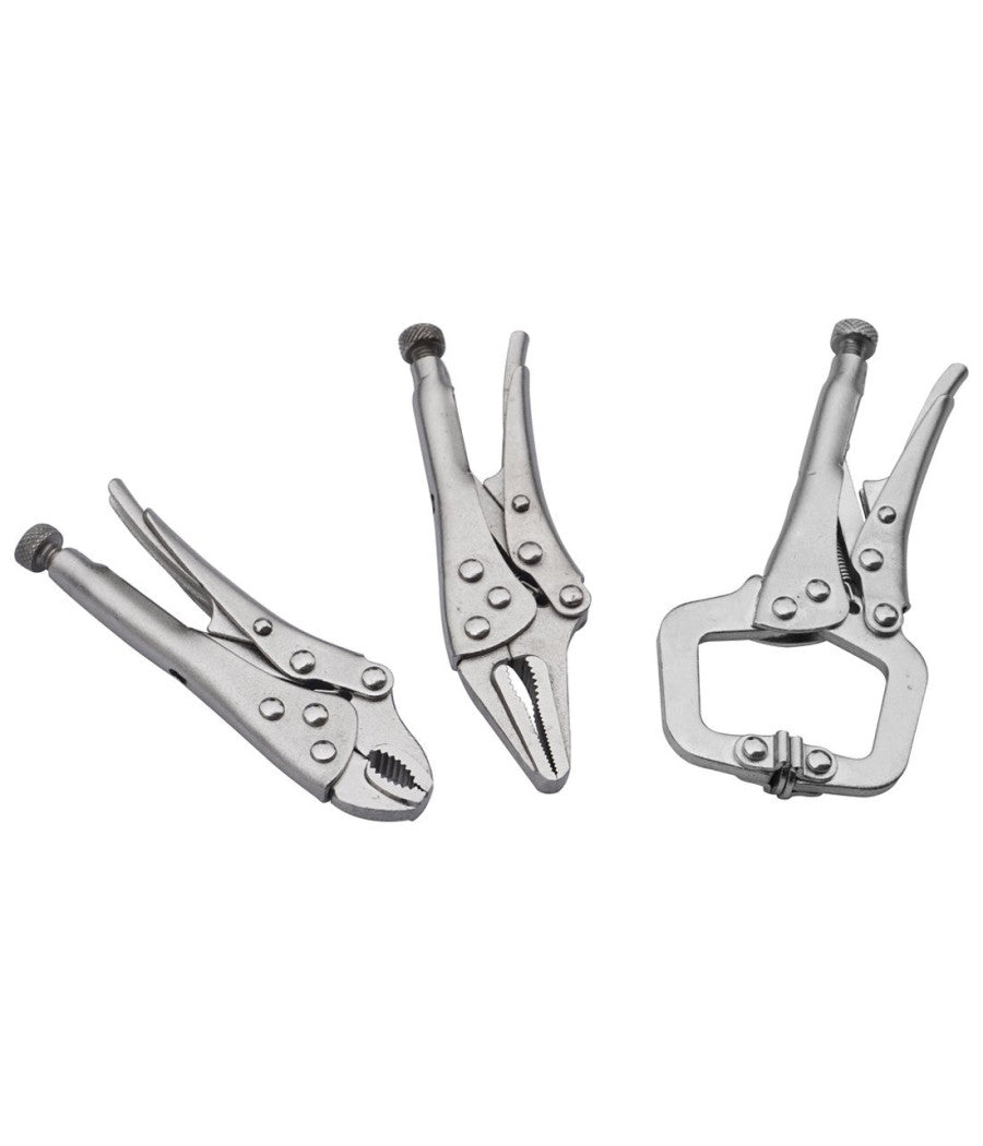 Set 3 Chiave Pinza Pinze Scatto 4" 5" Autobloccante A Pressione Regolabile         