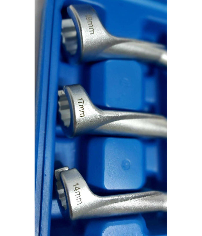 Set 3 Chiavi Aperte Per Raccordi Carburatori Iniettori 1/2" 14 17 19mm Fs-15663         