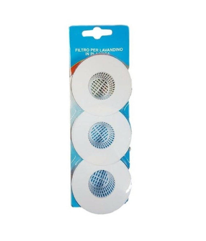 Set 3 Filtri Filtro In Plastica Per Lavello Lavandino Cucina Bagno         