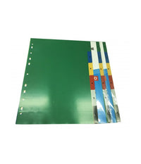 Set 3 Fogli Divisori Forati 6 Parti Crea Sezioni Per Schedario Anelli A4 Scuola         