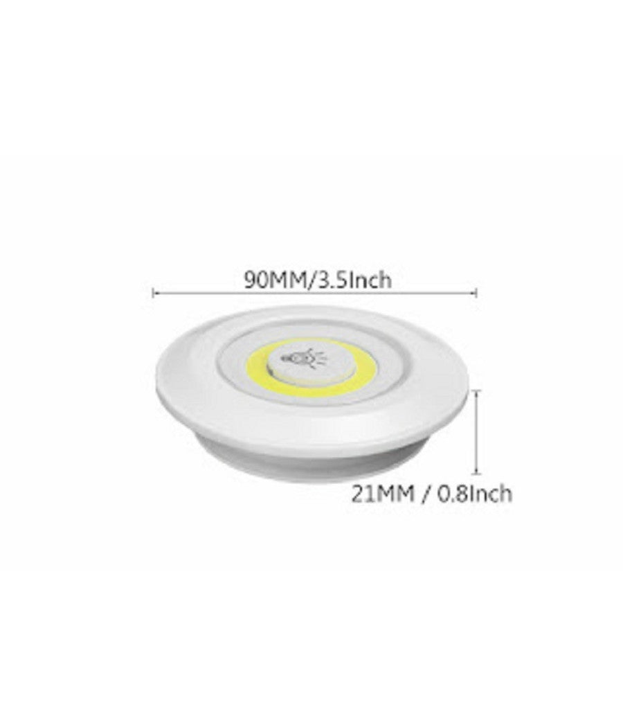 Set 3 Luci Led Cob Con Telecomando Luce Regolabile Lampada Disco Armadio Tx-9728         