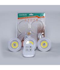 Set 3 Luci Led Cob Con Telecomando Luce Regolabile Lampada Disco Armadio Tx-9728         