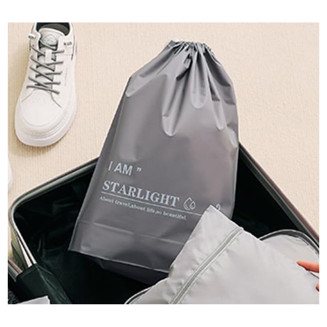 Trade Shop - Set 3 Organizer Viaggio Casa Borsa Impermeabile Organizzatore Valigia Grigio 30x40cm 87709         