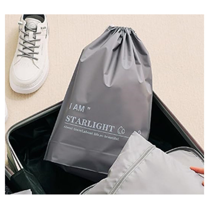 Trade Shop - Set 3 Organizer Viaggio Casa Borsa Impermeabile Organizzatore Valigia Grigio 30x40cm 87709         