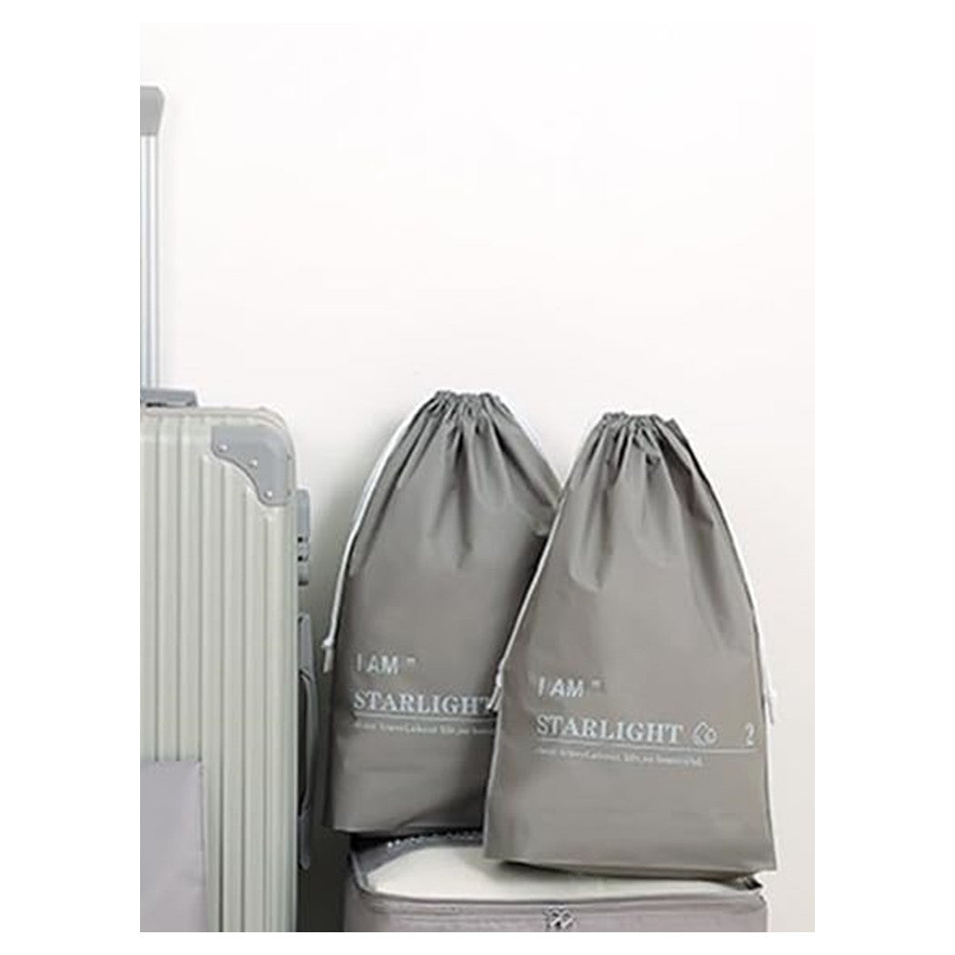 Trade Shop - Set 3 Organizer Viaggio Casa Borsa Impermeabile Organizzatore Valigia Grigio 30x40cm 87709         