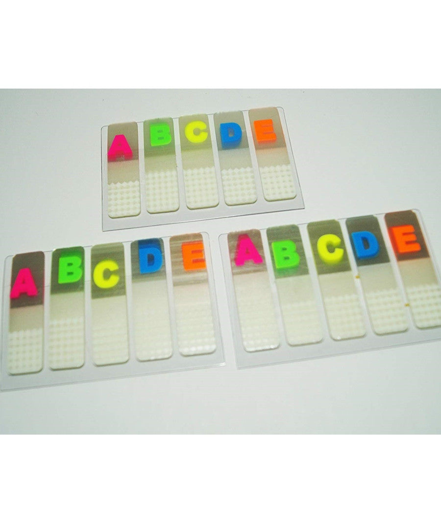 Set 3 Pacchi Linguette Segna Pagina Lettere Autoadesive Auto Adesive Adesivi         