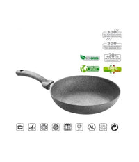 Set 3 Padelle In Pietra Antiaderenti Regina Di Pietra Diametro 22 - 26 - 30 Cm         