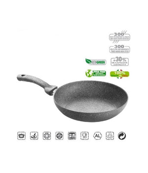 Set 3 Padelle In Pietra Antiaderenti Regina Di Pietra Diametro 22 - 26 - 30 Cm         