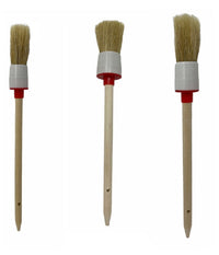 Set 3 Pennelli A Testa Tonda Setole Naturali Per Pittura Varie Dimensioni 90299         