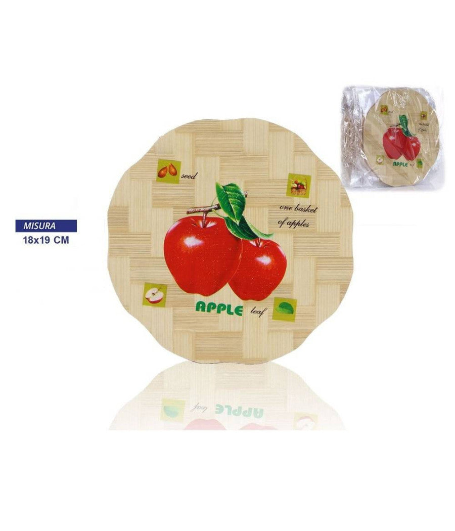 Set 3 Pezzi Base Sottopentola Sotto Pentola Casseruola Piatto In Bamboo         