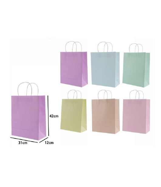 Set 3 Pezzi Buste Borsa Da Regalo Sacchetti Carta Vari Colori 42x31x12cm 68492         