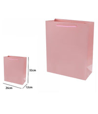 Set 3 Pezzi Buste Borsa Regalo Sacchetti 32x26x12cm 69920 Rosa Con Manico Cordino         