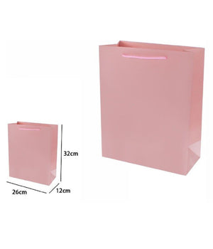 Set 3 Pezzi Buste Borsa Regalo Sacchetti 32x26x12cm 69920 Rosa Con Manico Cordino         