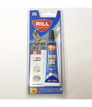 Set 3 Pezzi Colla C.86 Adesivo 20ml Liquido Sigillante Pelle Gomma Trasparente         