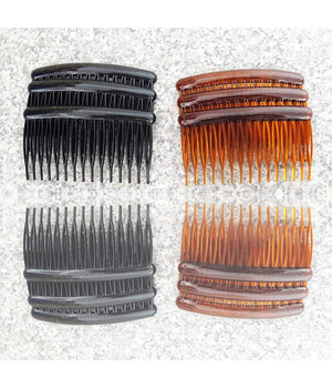 Set 3 Pezzi Fermaglio Pettine Fermacoda 8x4 Cm Ferma Coda Ferma Capelli Comb         