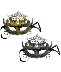 Set 3 Pezzi Maschera Mascherina Veneziana Oro Argento Principessa Regina         