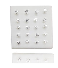 Set 3 Pezzi Piercing Orecchini Naso 2.5 Mm Ape Apina Argento 925 Sterling         
