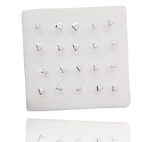 Trade Shop - Set 3 Pezzi Piercing Orecchini Naso 2.5 Mm Cuore Cuoricino Argento 925 Sterling -