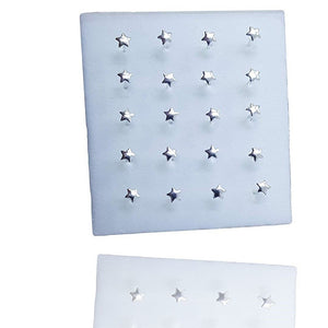 Trade Shop - Set 3 Pezzi Piercing Orecchini Naso 3 Mm Stella Stellina Argento 925 Sterling -