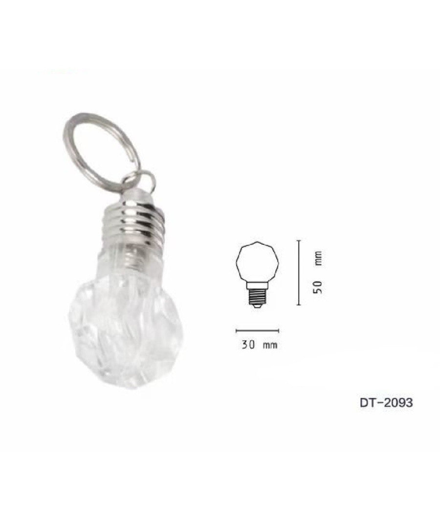 Set 3 Pezzi Torcia Mini Portachiavi Led Smd Forma Di Lampadina Tascabile Dt-2093         