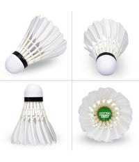 Set 3 Pezzi Volano Lento Volani Palline Per Gioco Badminton Colore Bianco         