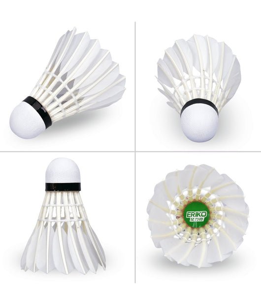 Set 3 Pezzi Volano Lento Volani Palline Per Gioco Badminton Colore Bianco         